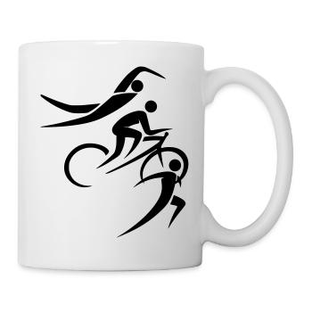 Schwimmen Radfahren Laufen Symbols Sport - Tasse - Weiß - Rechts