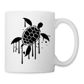 timbre modèle peinture goutte à goutte graffiti ta - Mug blanc - blanc - Droite