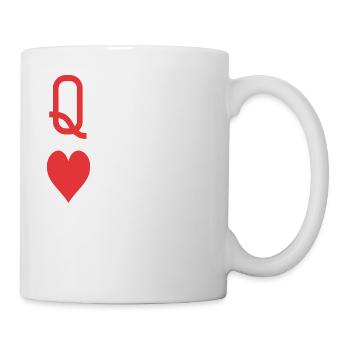 "Reine de cœur" - Mug blanc - blanc - Droite