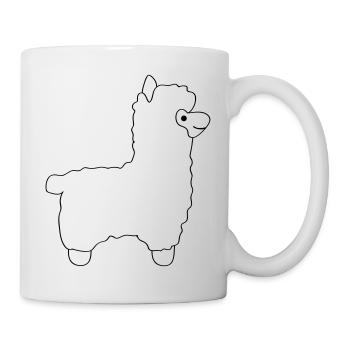 lama alpaca comic - Tasse - Weiß - Rechts