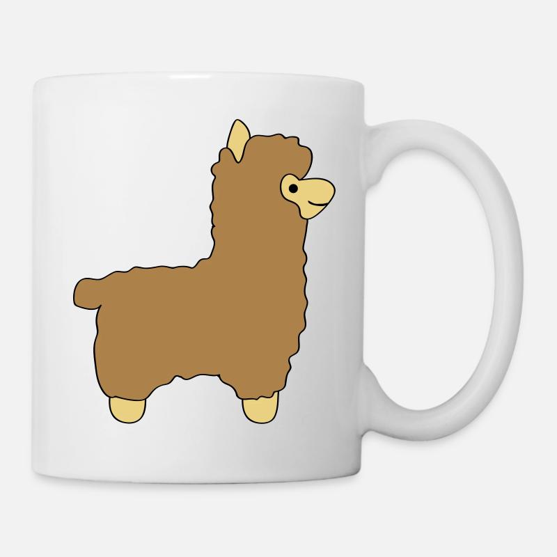 lama alpaca comic - Tasse - Weiß