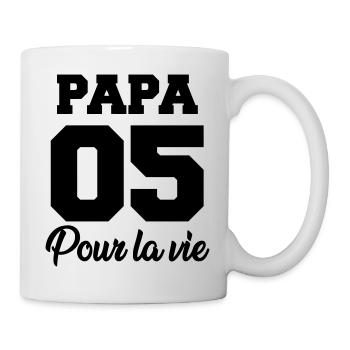 papa 05 pour la vie - Mug - white - Right
