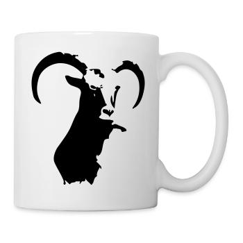 steinbock tier - Tasse - Weiß - Rechts