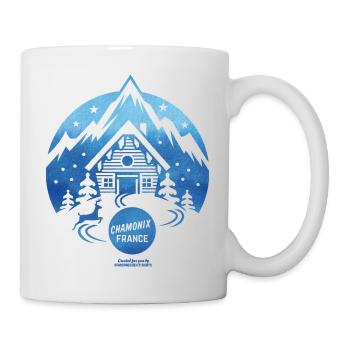 Chamonix Ski Resort T Shirt Design - Mug - white - Right
