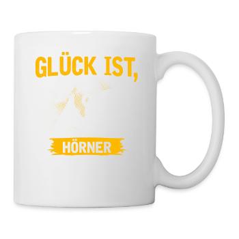 Blasmusik Musiker Musik Geschenk · Hörner - Tasse - Weiß - Rechts