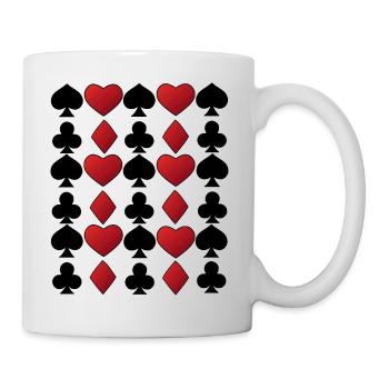 Karte Poker Kartenspiel - Tasse - Weiß - Rechts