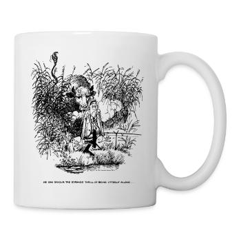 Thelwell Compleat Tangler Cartoon Fishing Alone - Mug - white - Right