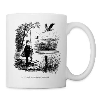 Thelwell Compleat Tangler Cartoon Nature Fisherman - Mug - white - Right