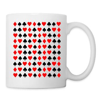 Poker Jeu de cartes Symboles - Mug blanc - blanc - Droite