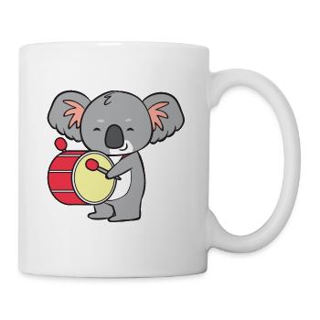 Koala - mit Trommel - Tasse - Weiß - Rechts