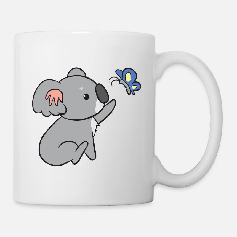 Koala - avec papillon - Mug blanc - blanc