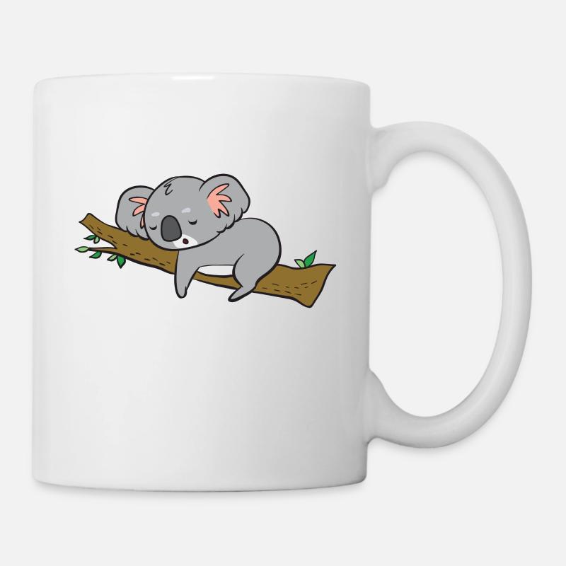Koala - schläft auf Ast - Tasse - Weiß