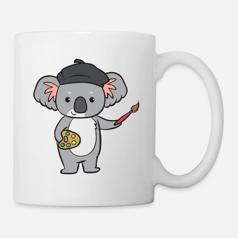 Koala - avec pinceau et peinture - Mug blanc - blanc