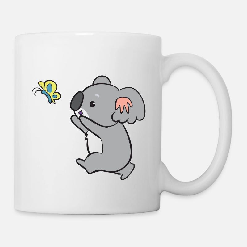 Koala - attrape le papillon - Mug blanc - blanc