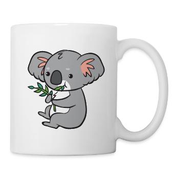Koala - eats eucalyptus - Mug - white - Right