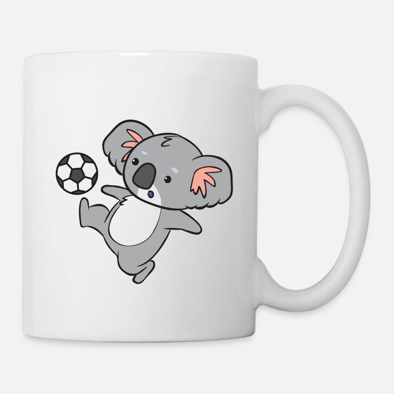 Koala - mit Fussball - Tasse - Weiß