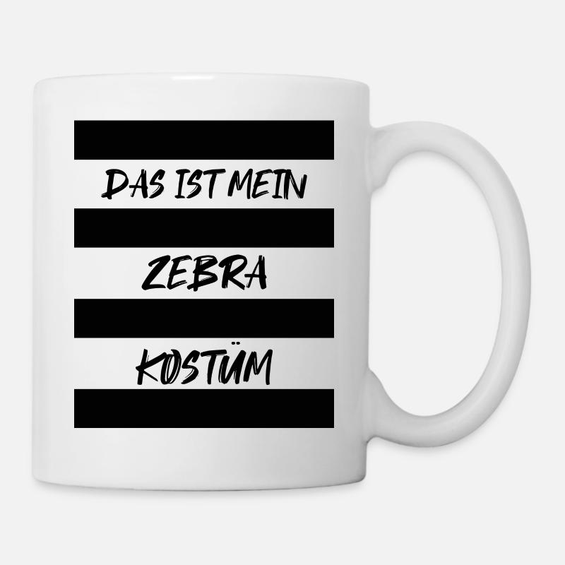 Das Ist Mein Zebra Kostüm - Tasse - Weiß