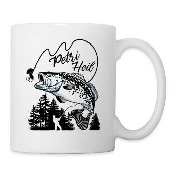 Petri Heil Angler - Tasse - Weiß - Rechts