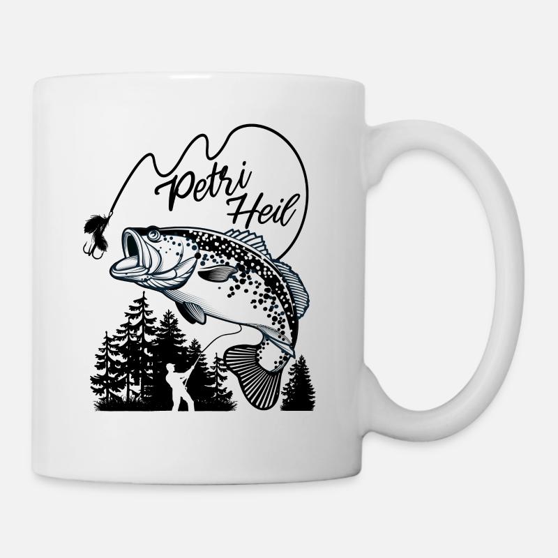 Petri Heil Angler - Tasse - Weiß