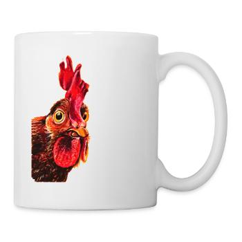 Coq/gockel /rooster/Henne - Mug blanc - blanc - Droite