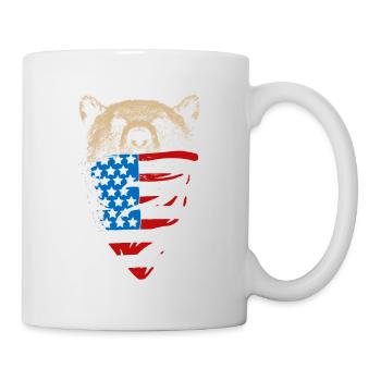 Bear in USA Flag - Mug - white - Right