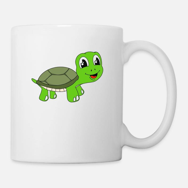 Dessin animé mignon tortue enfants - Mug blanc - blanc