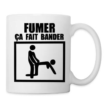 fumer ca fait bander humour sexe - Mug blanc - blanc - Droite