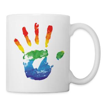 Regenbogen - Tasse - Weiß - Rechts