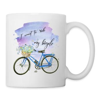 Je veux faire du vélo - Mug blanc - blanc - Droite