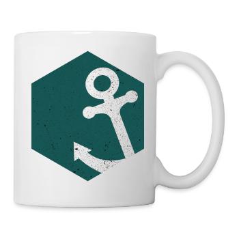 Ancre polygonale - Mug blanc - blanc - Droite