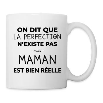 Maman est la perfection - Cadeau fête des mères - Mug blanc - blanc - Droite