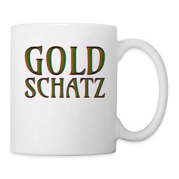 Goldschatz, Schatz, Liebling, Gold, Schatzi, lieb - Tasse - Weiß - Rechts