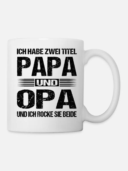 Papa Geschenk Opa Großvater Vatertag Geburtstag - Tasse - Weiß