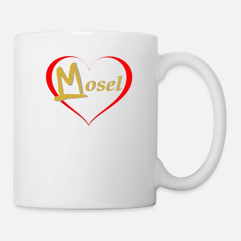 Mosel Herz - Tasse - Weiß