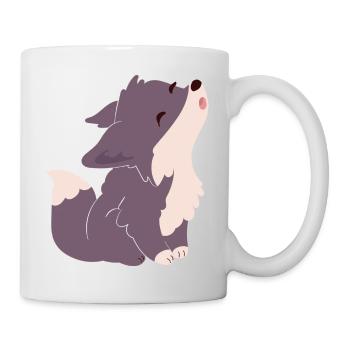 Loup doux - Mug blanc - blanc - Droite