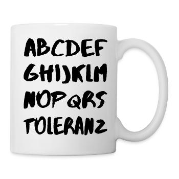ABC Toleranz - Tasse - Weiß - Rechts