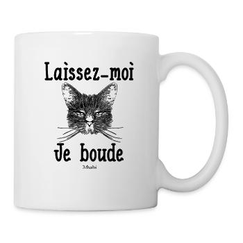 Laissez moi je boude - Mug blanc - blanc - Droite