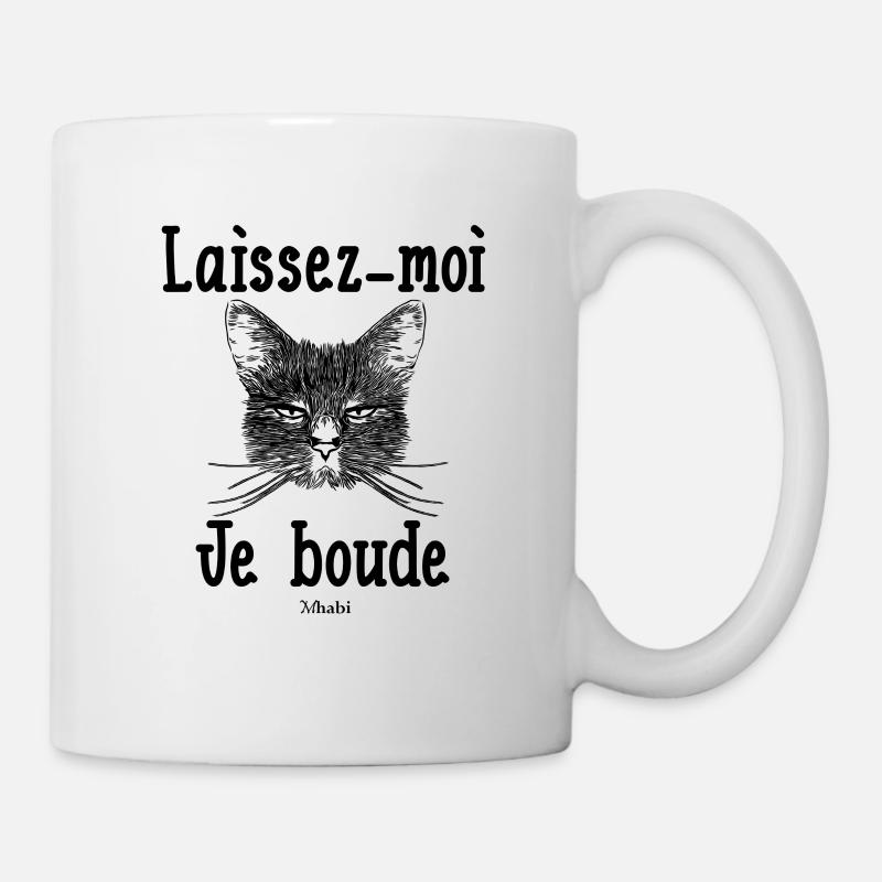 Laissez moi je boude - Mug blanc - blanc