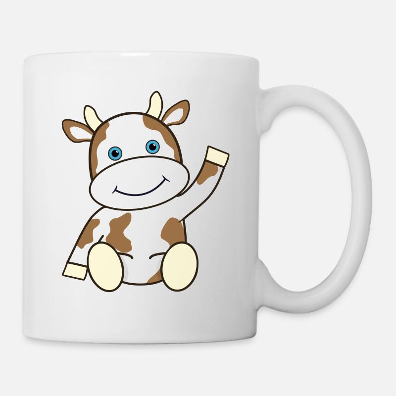 Cadeau de vache drôle pour les enfants - Mug blanc - blanc