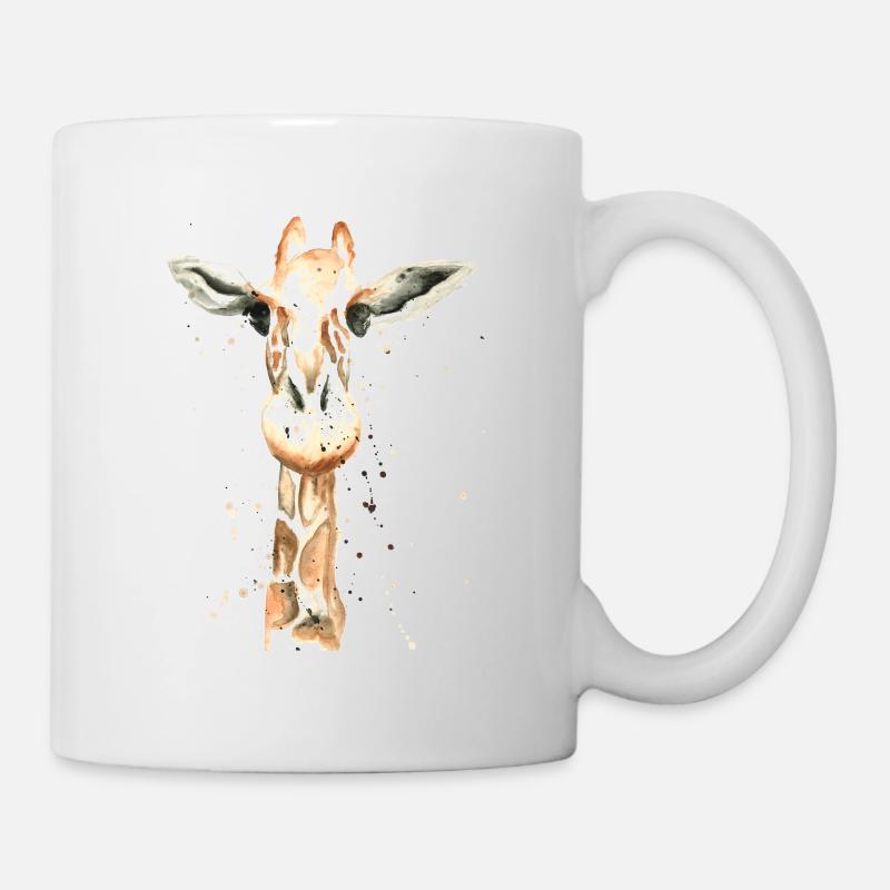 Giraffe Aquarell - Tasse - Weiß