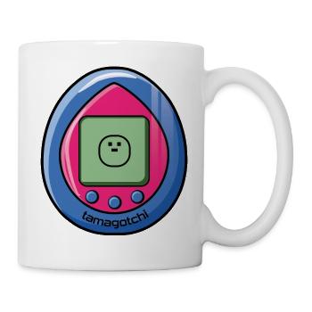 Graphique de dessin animé de jeu Tamagotchi - Mug blanc - blanc - Droite