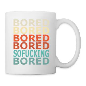 Mightily Bored (Distressed) - Mug blanc - blanc - Droite