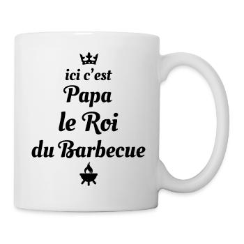 Ici c'est Papa le Roi du Barbecue - Mug blanc - blanc - Droite