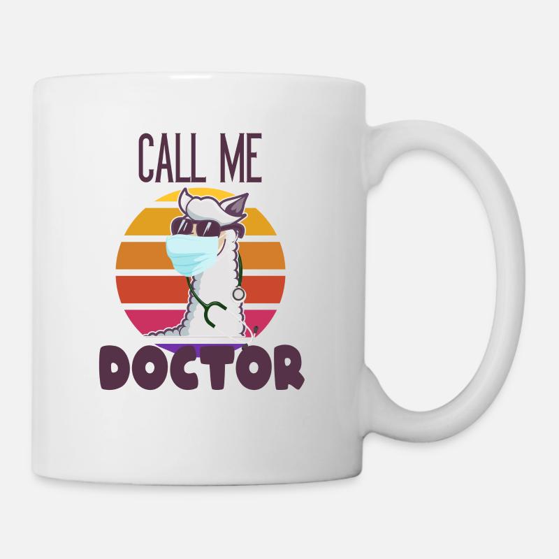 Docteur lama drôle - Mug blanc - blanc