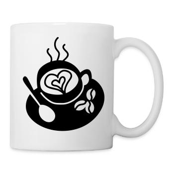 Tasse à café amour - Mug blanc - blanc - Droite