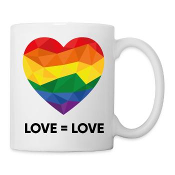 L'amour c'est l'amour - Mug blanc - blanc - Droite