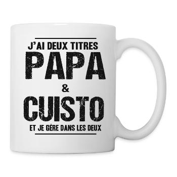 Cadeau papa cuisinier père cuisto - Mug blanc - blanc - Droite