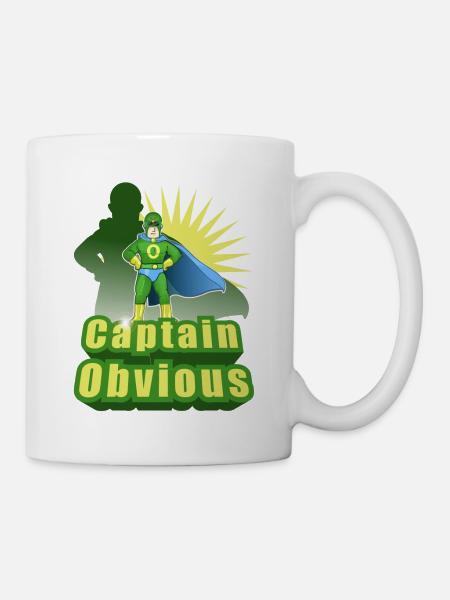 Captain obvious - Mug blanc - blanc