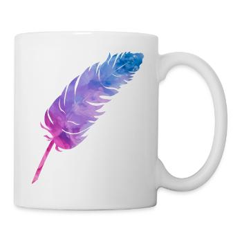 Colorful feather in purple tones - Mug - white - Right
