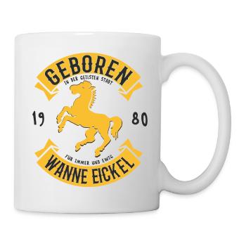 wanne geil 80 - Tasse - Weiß - Rechts